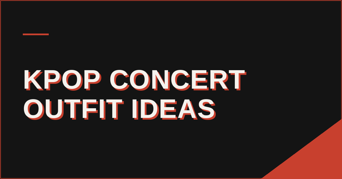 Cover graphic: 12 KPOP concert outfit ideas built around a graphic tee, by KFORU Studio
