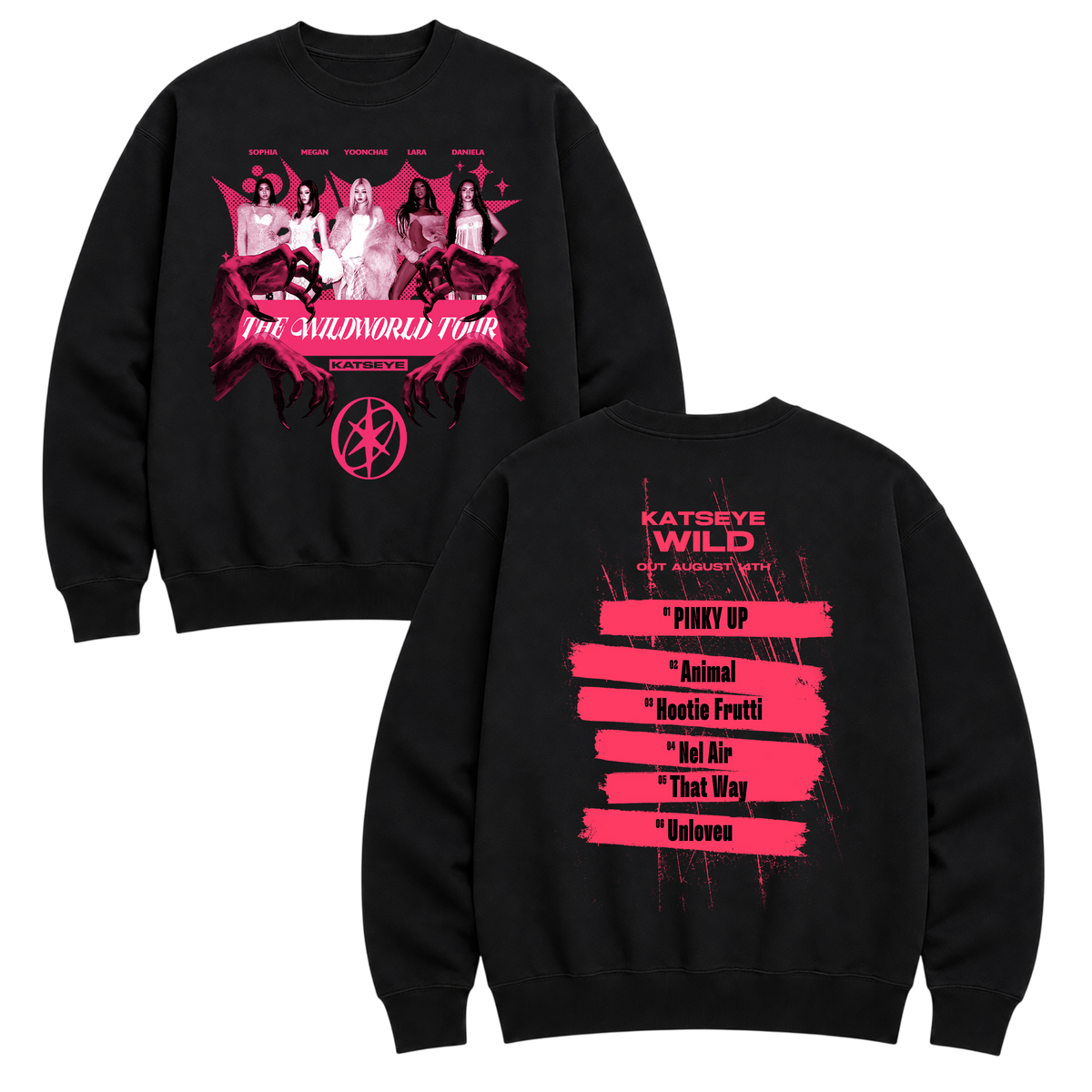 KPOP sweatshirts collection - fan-made retro crewneck sweatshirts, printed to order