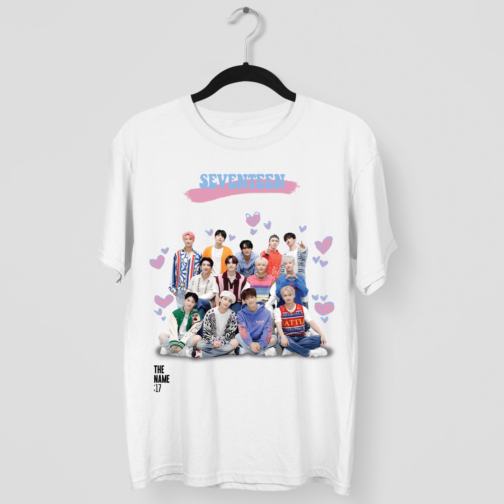 SEVENTEEN Graphic Kpop T-Shirt - Main view, Y2K kpop concert tee