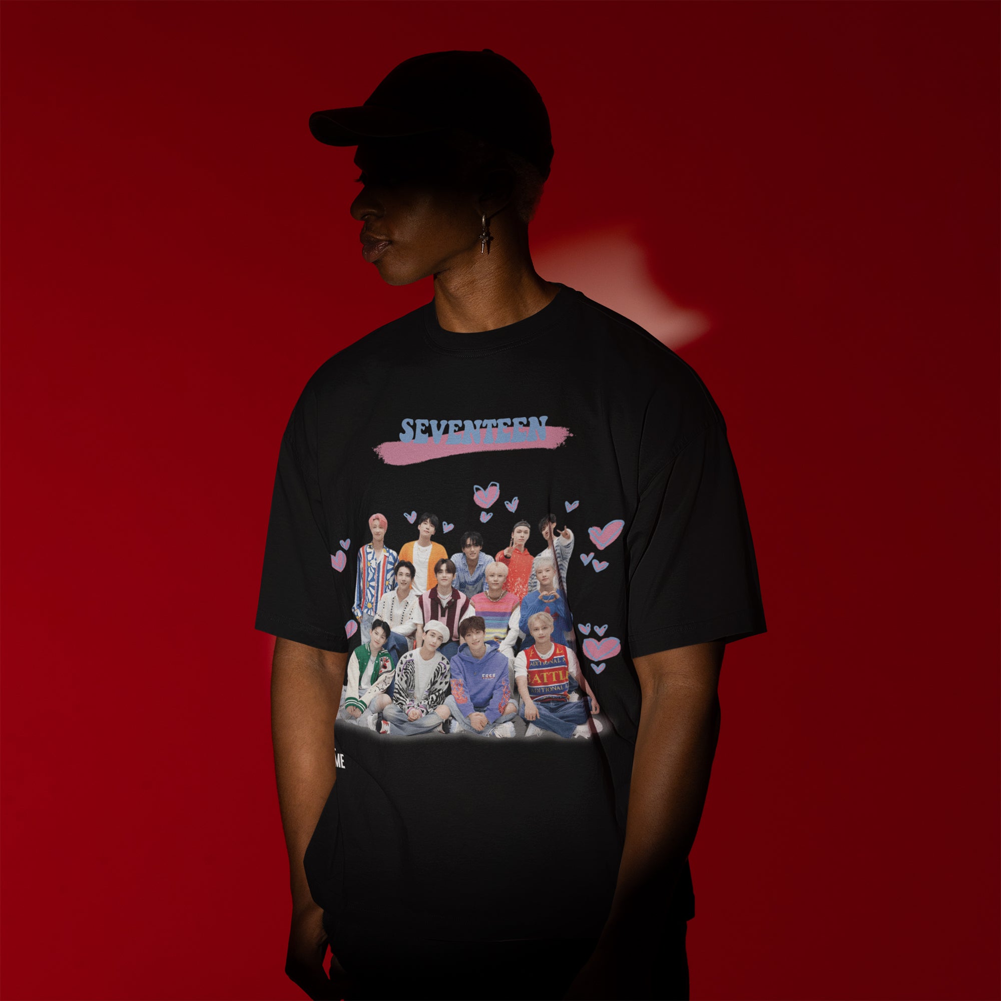 SEVENTEEN Graphic Kpop T-Shirt - Men view, Y2K kpop concert tee