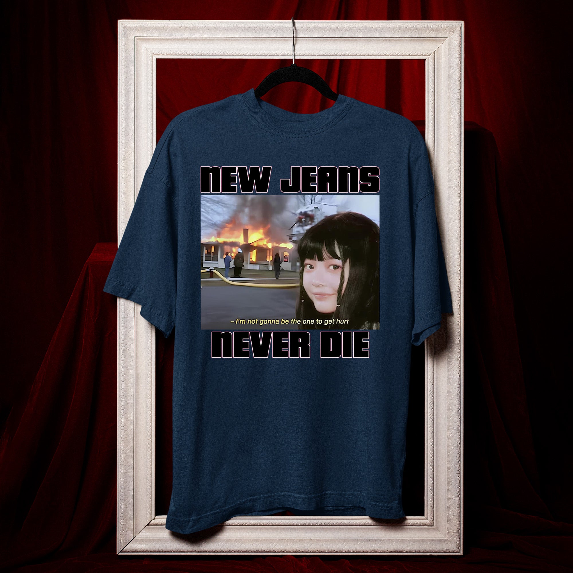 NewJeans Never Die T-Shirt - Hang view, Y2K kpop concert tee