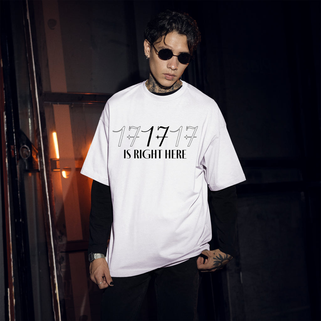 17 Is Right Here T-Shirt - Men Front view, Y2K kpop concert tee