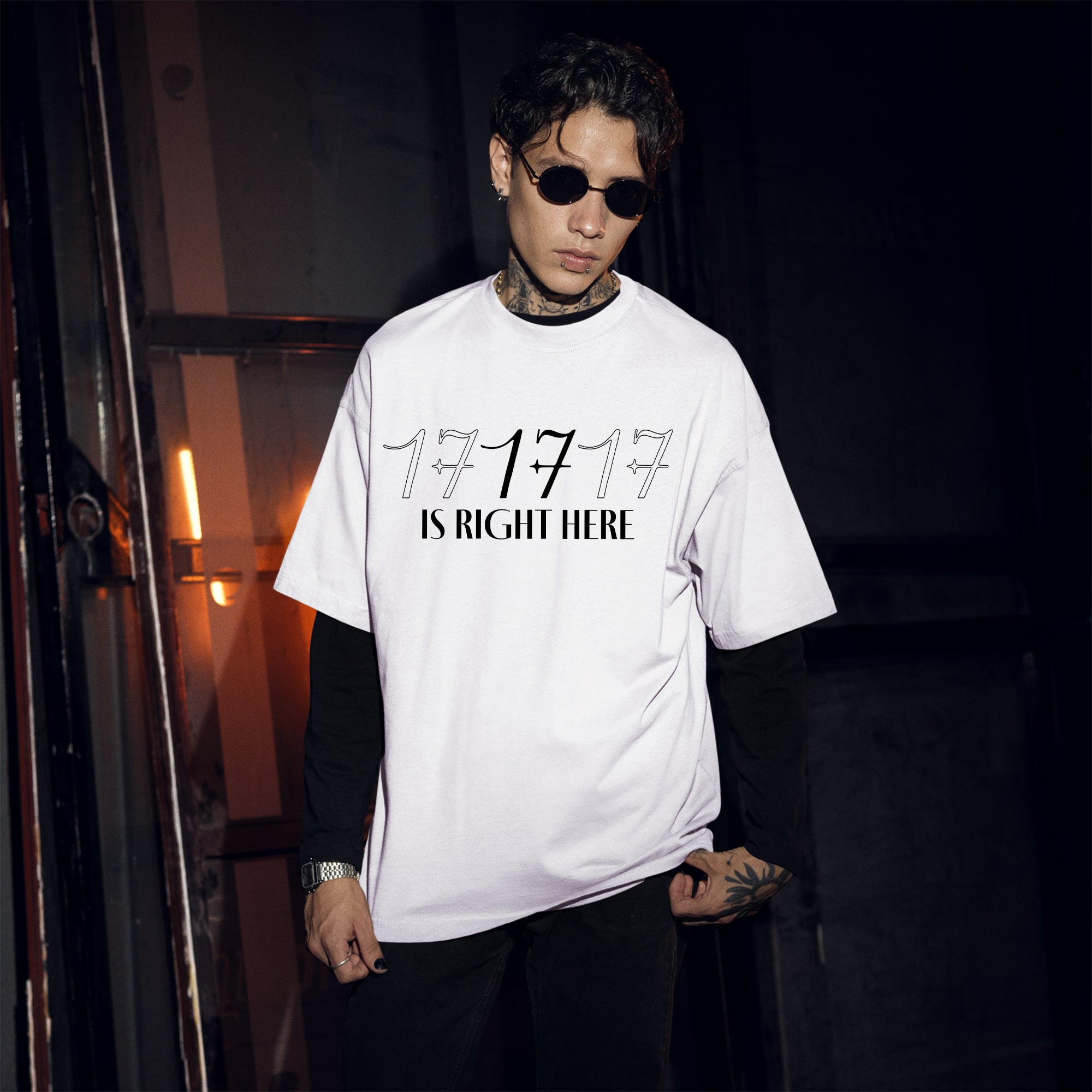 17 Is Right Here T-Shirt - Men Front view, Y2K kpop concert tee