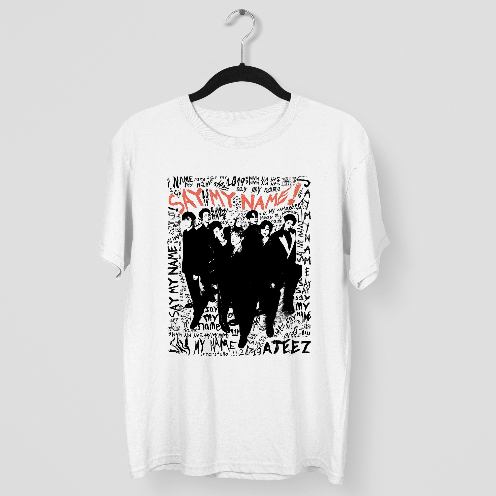 ATEEZ Say My Name T-Shirt - Main view, Y2K kpop concert tee