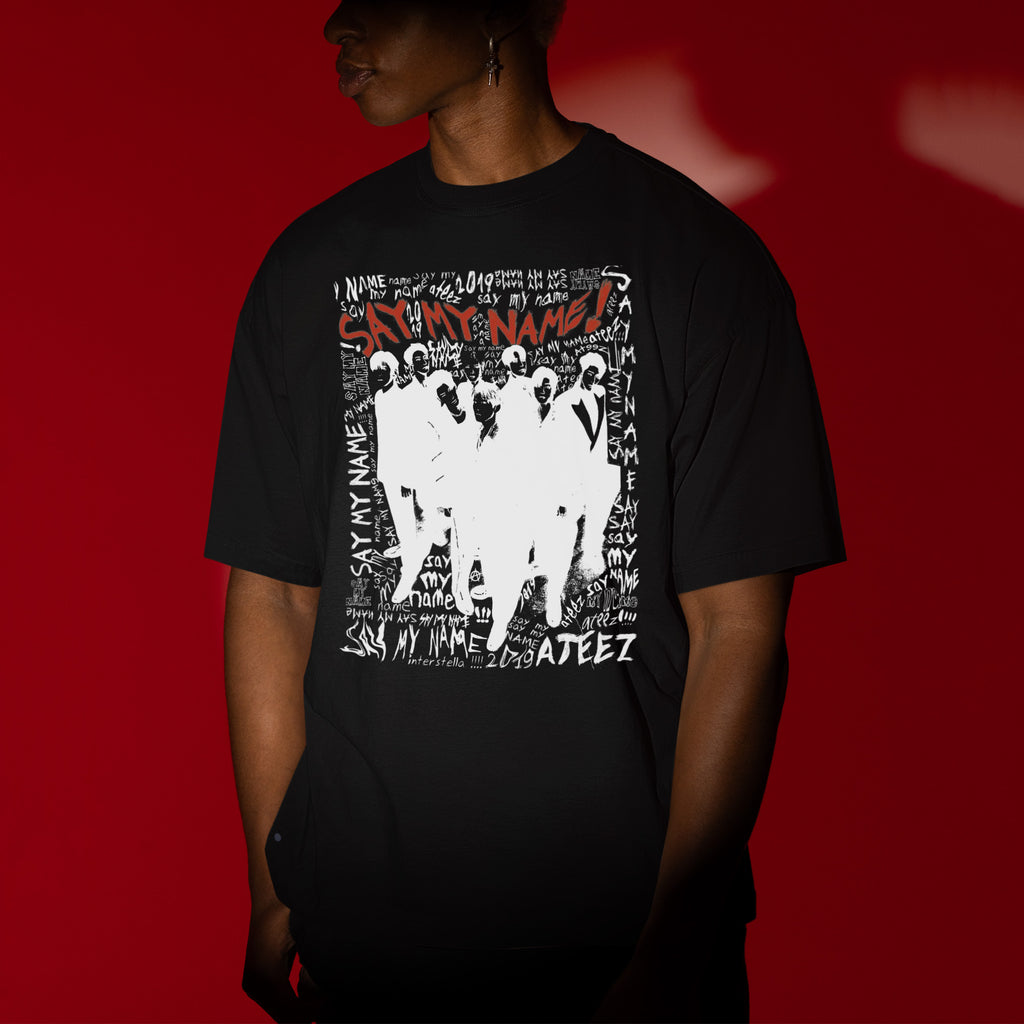 ATEEZ Say My Name T-Shirt - Men view, Y2K kpop concert tee