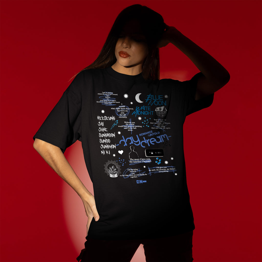 ENHYPEN Day Dream T-Shirt - Women view, Y2K kpop concert tee