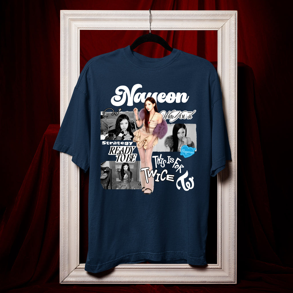 TWICE Graphic Nayeon T-Shirt - Hang view, Y2K kpop concert tee