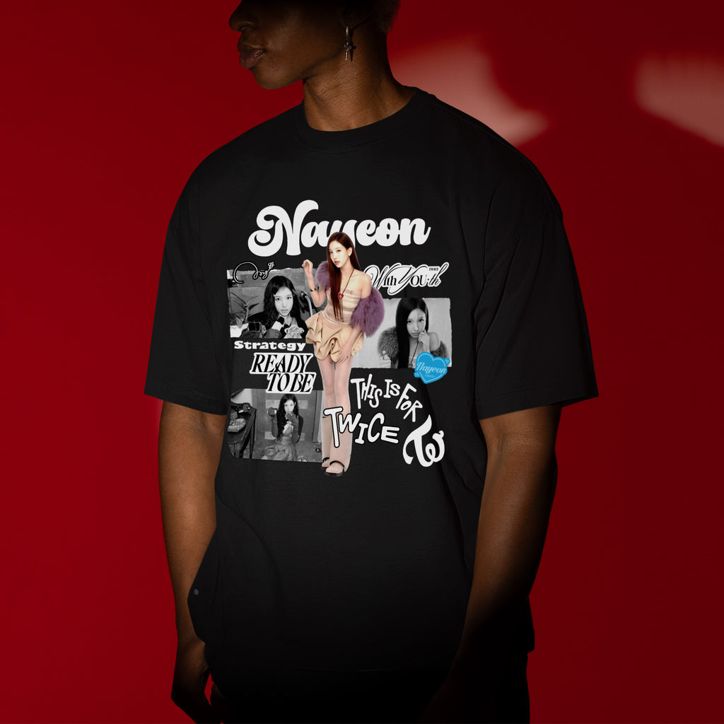 TWICE Graphic Nayeon T-Shirt - Men view, Y2K kpop concert tee