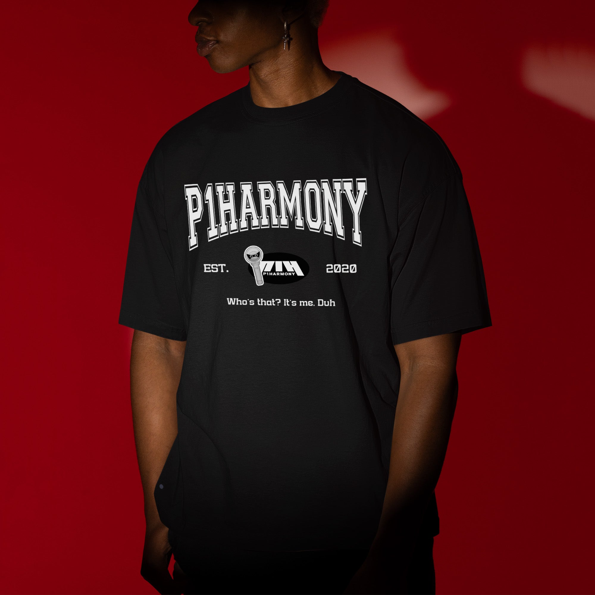P1Harmony Est 2020 P1ece T-Shirt - Men view, Y2K kpop concert tee