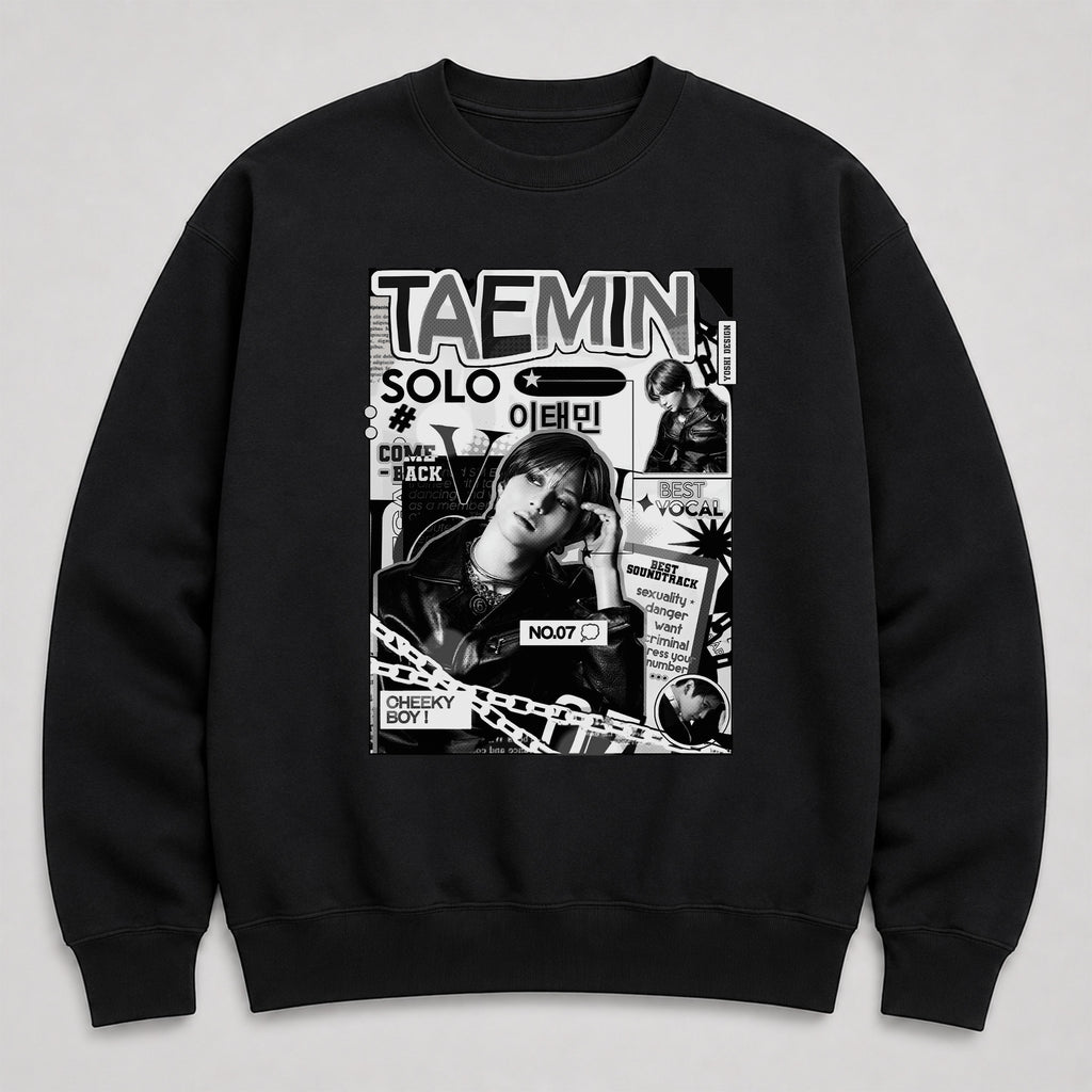 Taemin Retro Solo Tour Sweatshirt - Main view, Y2K kpop concert sweatshirt