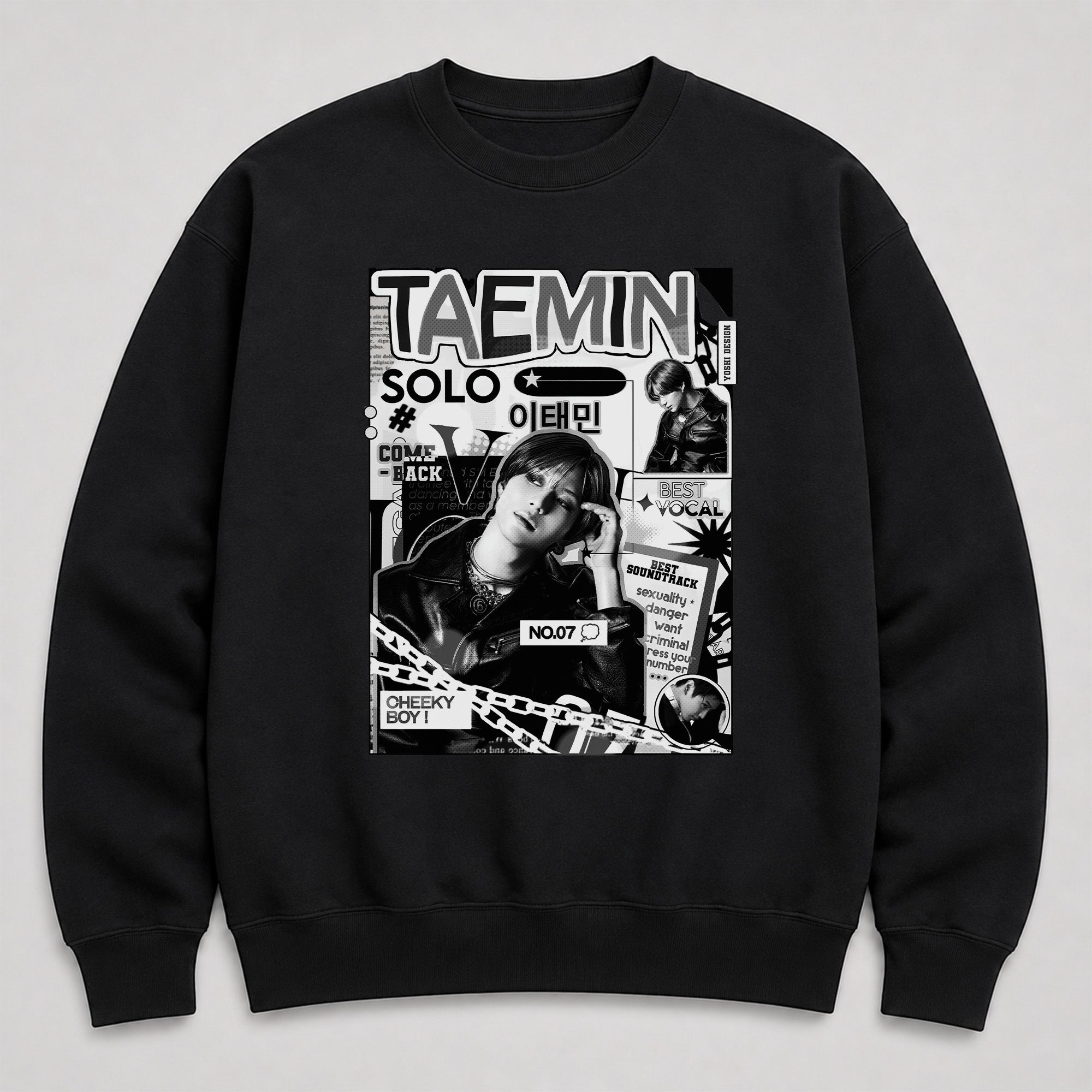 Taemin Retro Solo Tour Sweatshirt - Main view, Y2K kpop concert sweatshirt