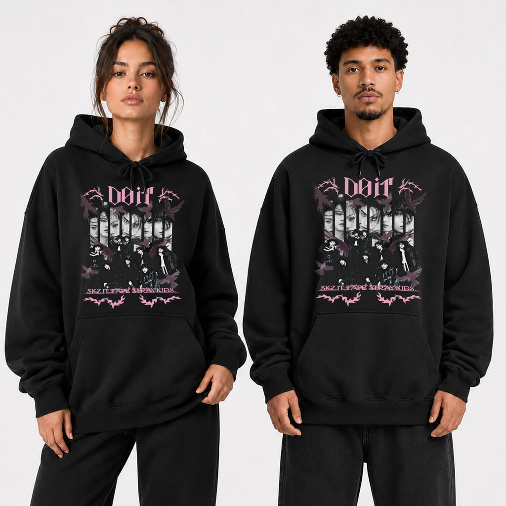 Stray Kids IT TAPE 'DO IT' Hoodie - Couple view, Y2K kpop concert hoodie