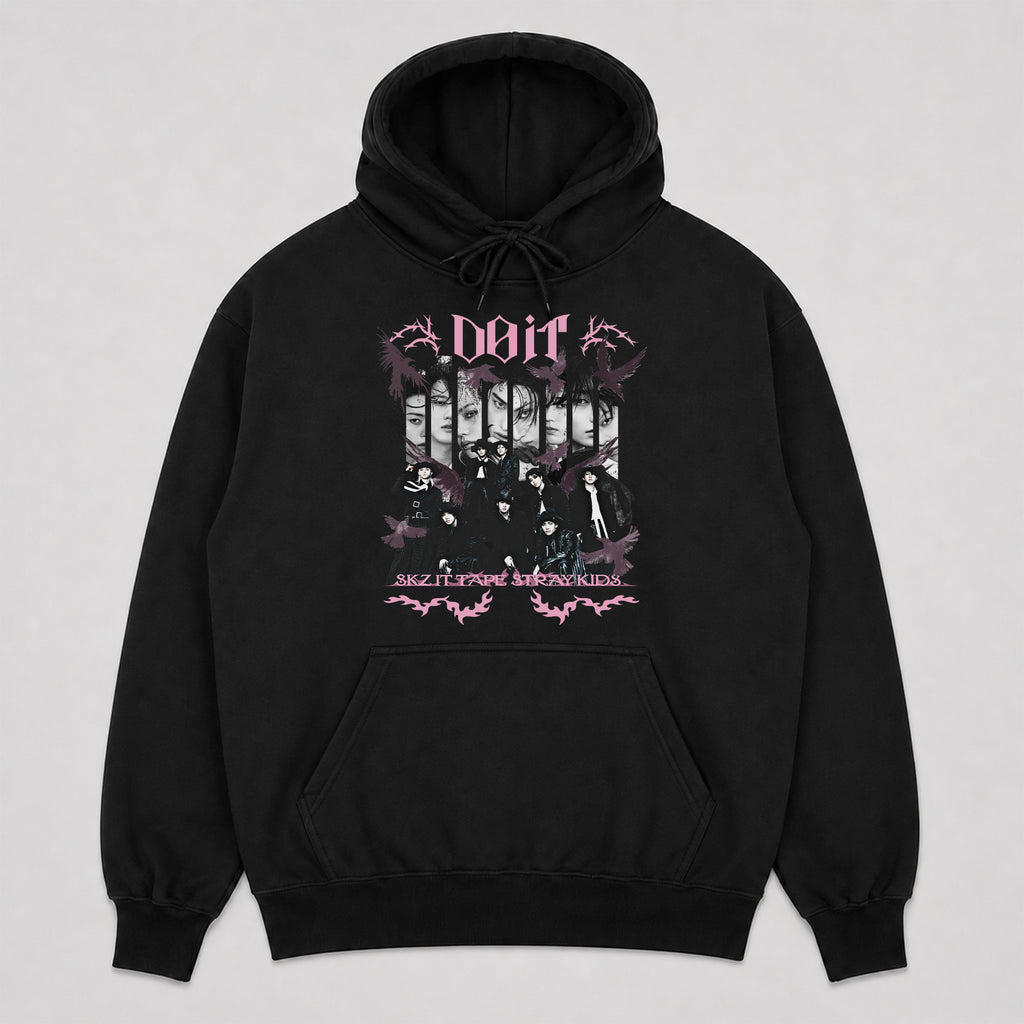 Stray Kids IT TAPE 'DO IT' Hoodie - Front view, Y2K kpop concert hoodie