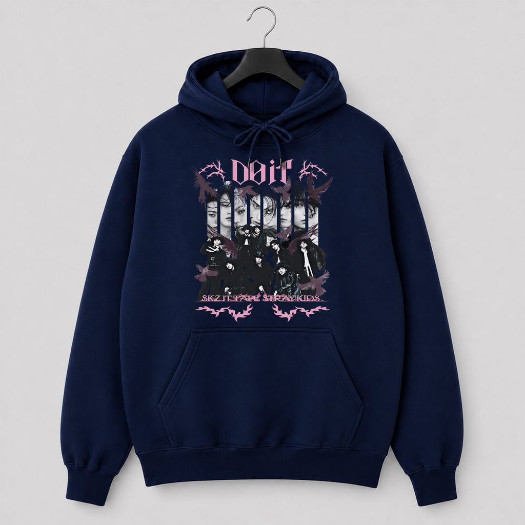 Stray Kids IT TAPE 'DO IT' Hoodie - Hang view, Y2K kpop concert hoodie