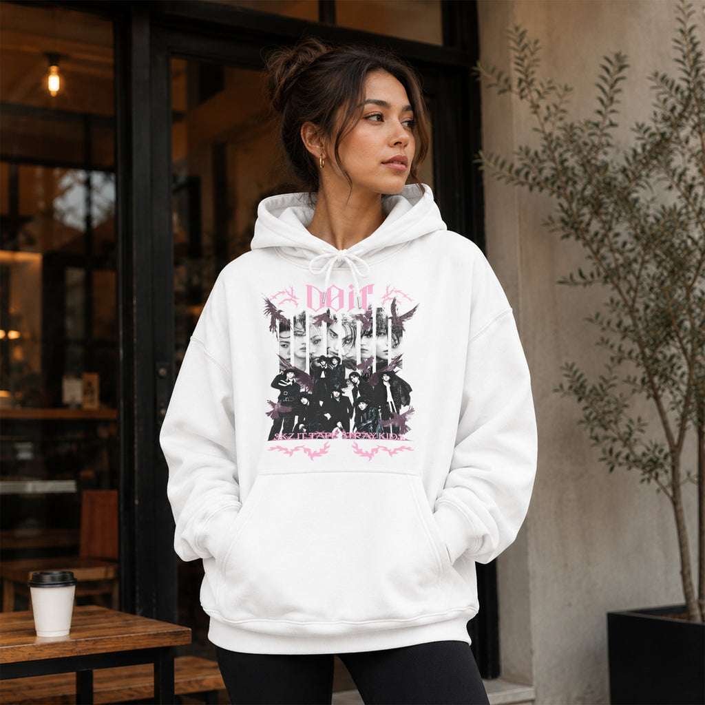 Stray Kids IT TAPE 'DO IT' Hoodie - Women view, Y2K kpop concert hoodie