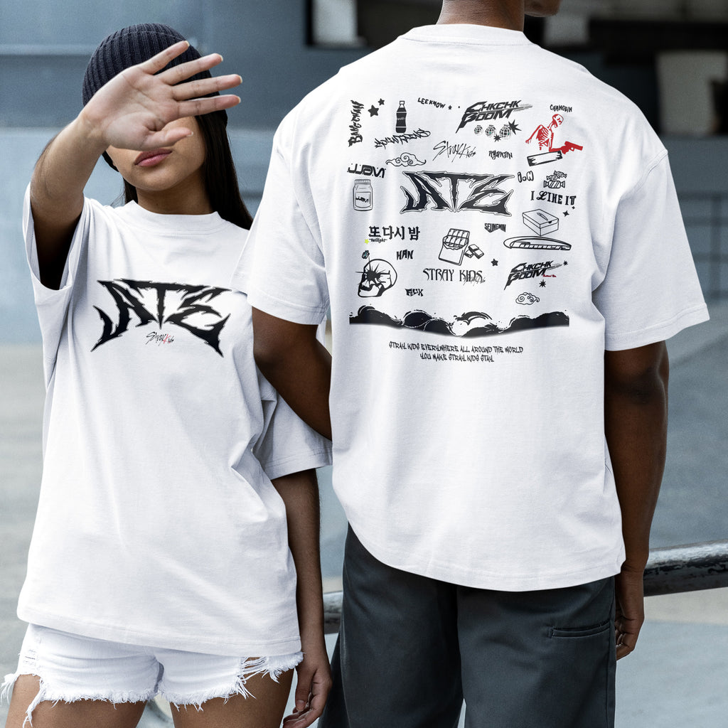 Stray Kids ATE Tracklist T-Shirt - Couple 2 view, Y2K kpop concert tee