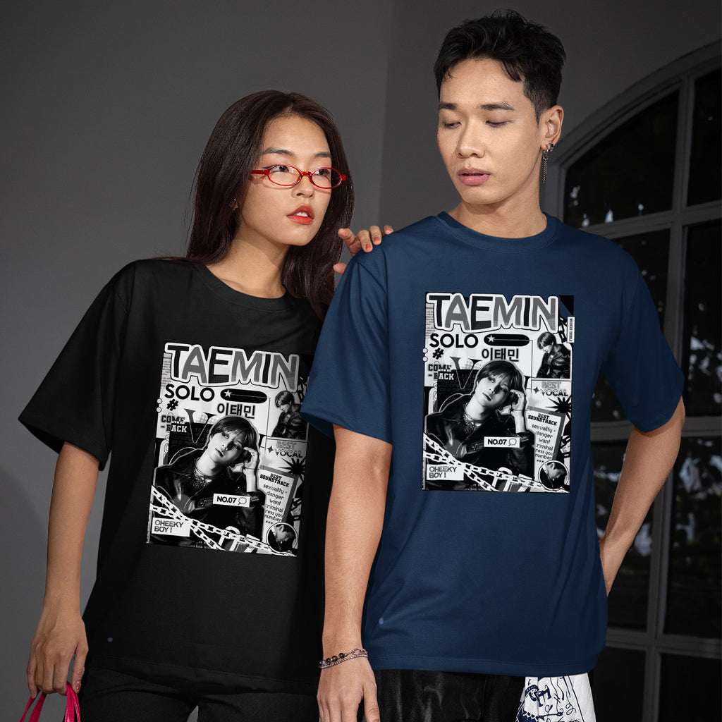 Taemin Solo Classic T-Shirt - Couple view, Y2K kpop concert tee