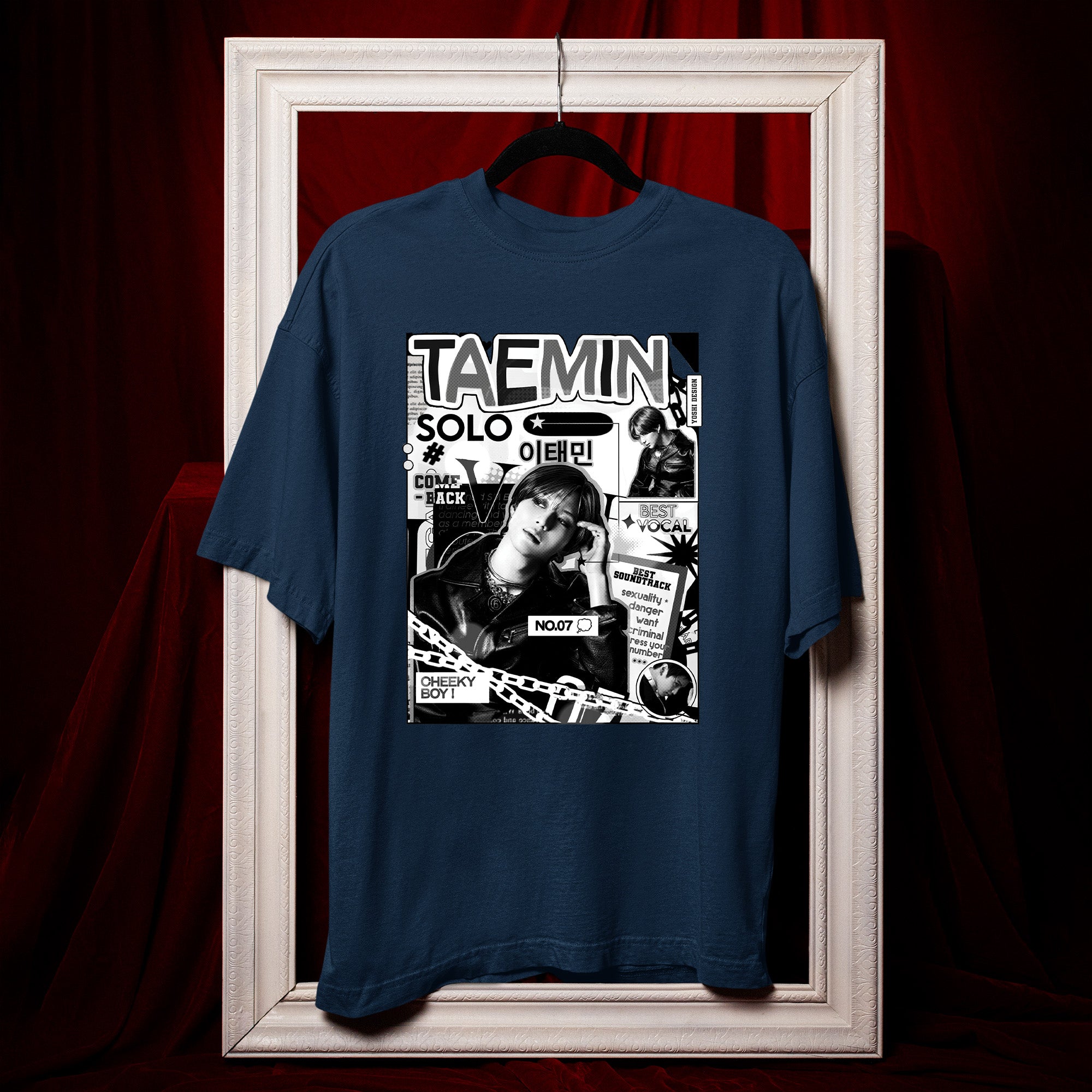 Taemin Solo Classic T-Shirt - Hang view, Y2K kpop concert tee