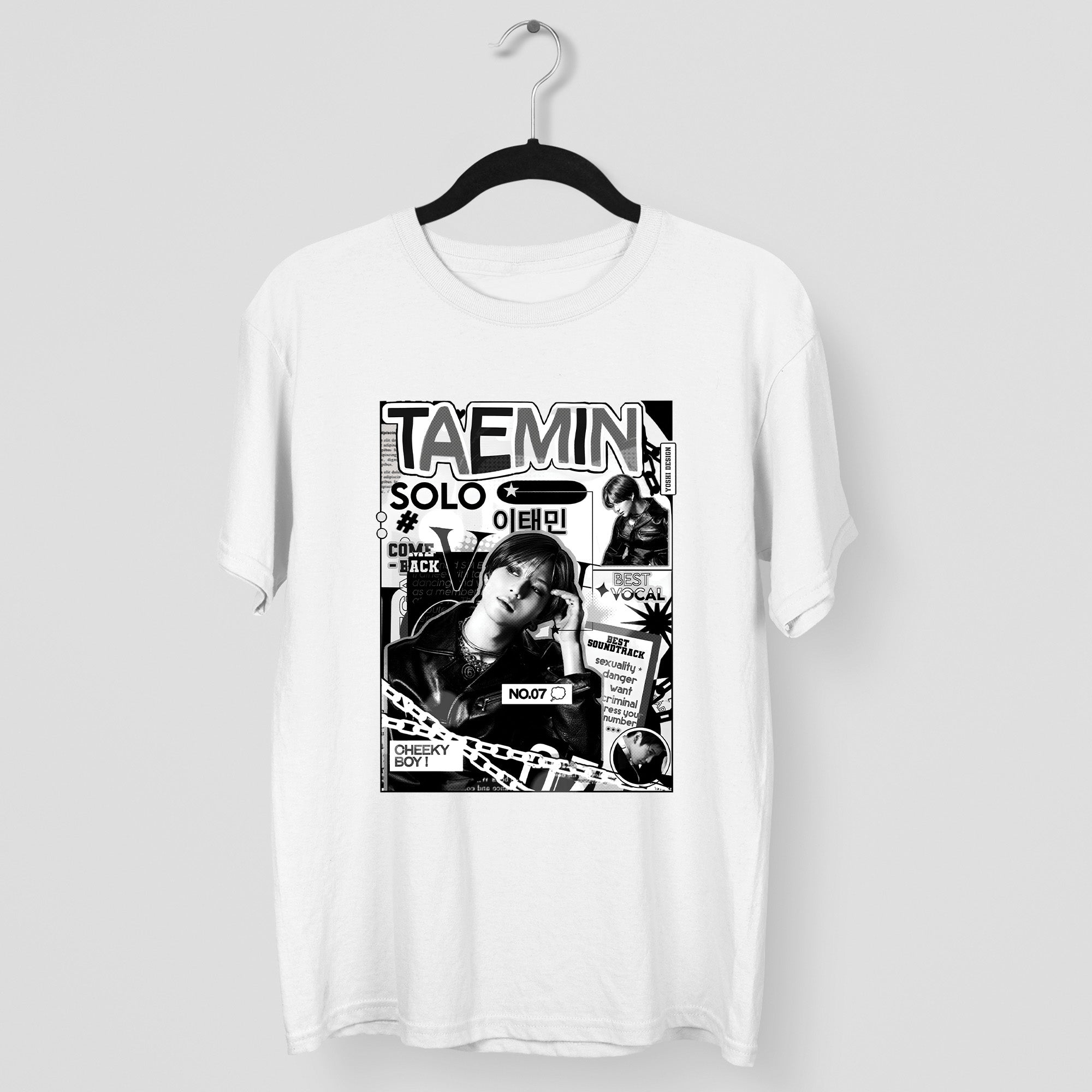 Taemin Solo Classic T-Shirt - Main view, Y2K kpop concert tee