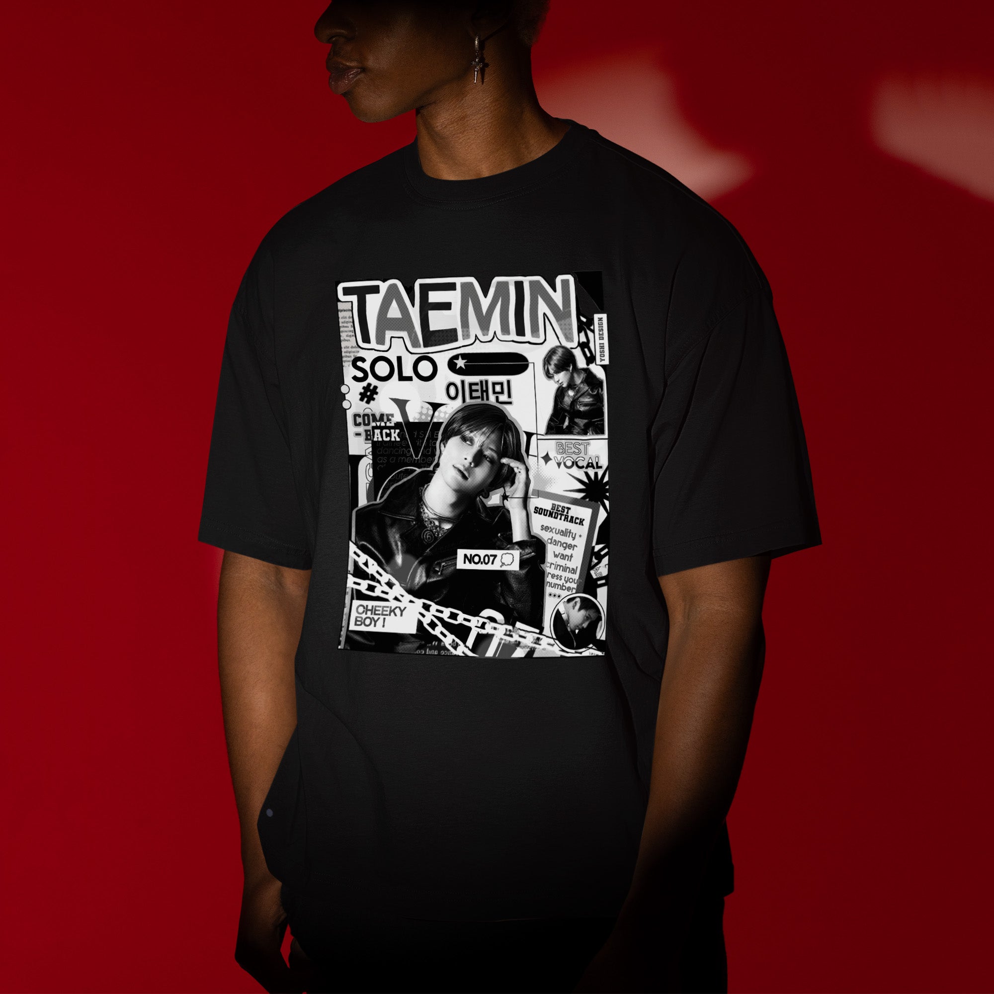 Taemin Solo Classic T-Shirt - Men view, Y2K kpop concert tee