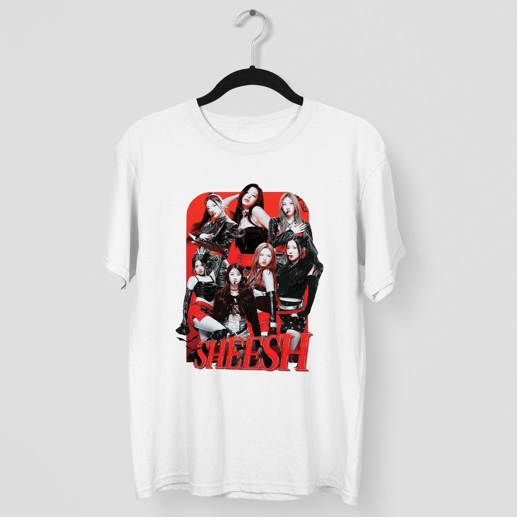 BABYMONSTER Sheesh Inspired T-Shirt - Main view, Y2K kpop concert tee