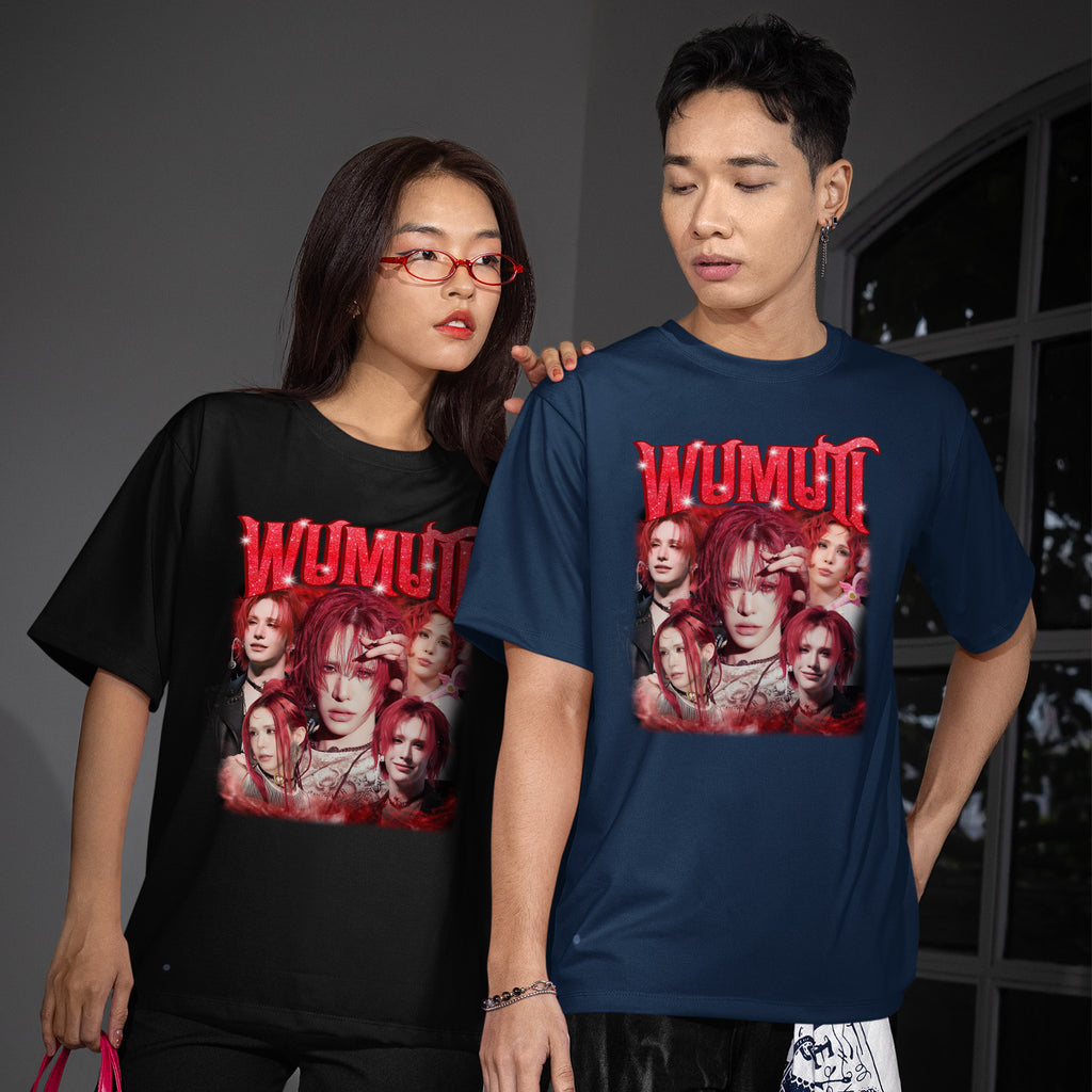 XLOV Wumuti T-Shirt - Couple view, Y2K kpop concert tee