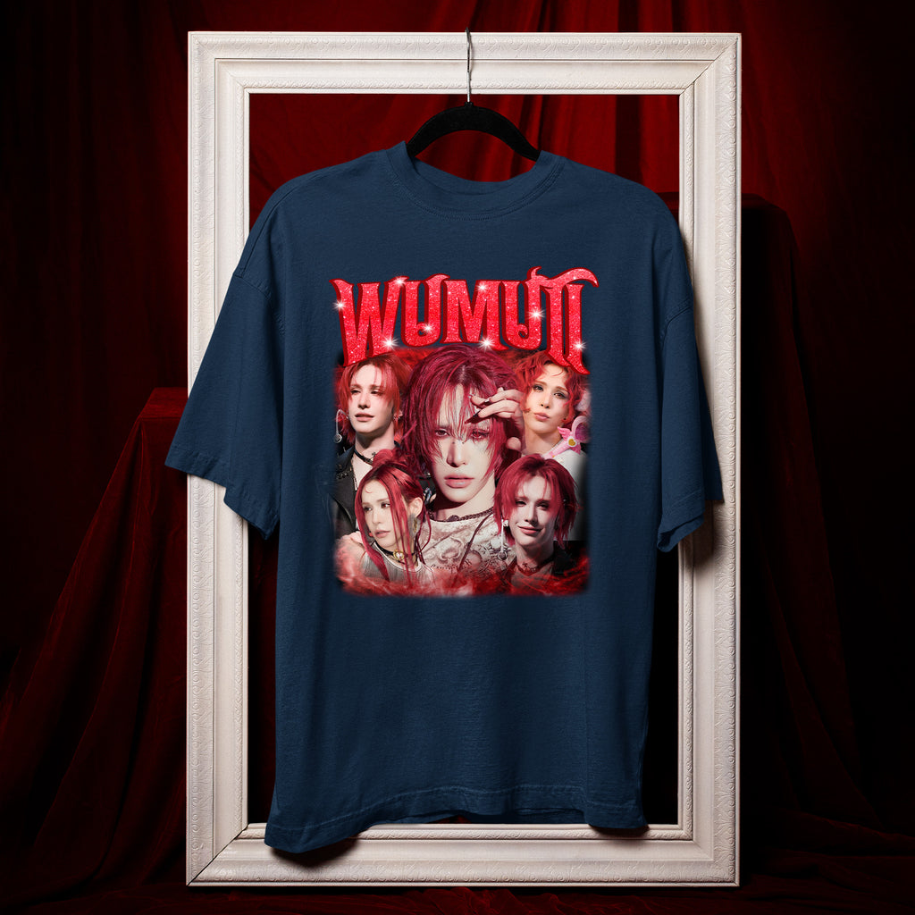 XLOV Wumuti T-Shirt - Hang view, Y2K kpop concert tee