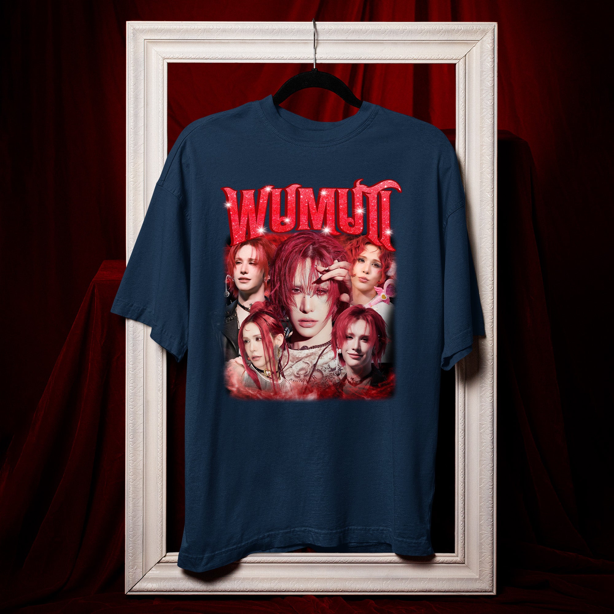 XLOV Wumuti T-Shirt - Hang view, Y2K kpop concert tee
