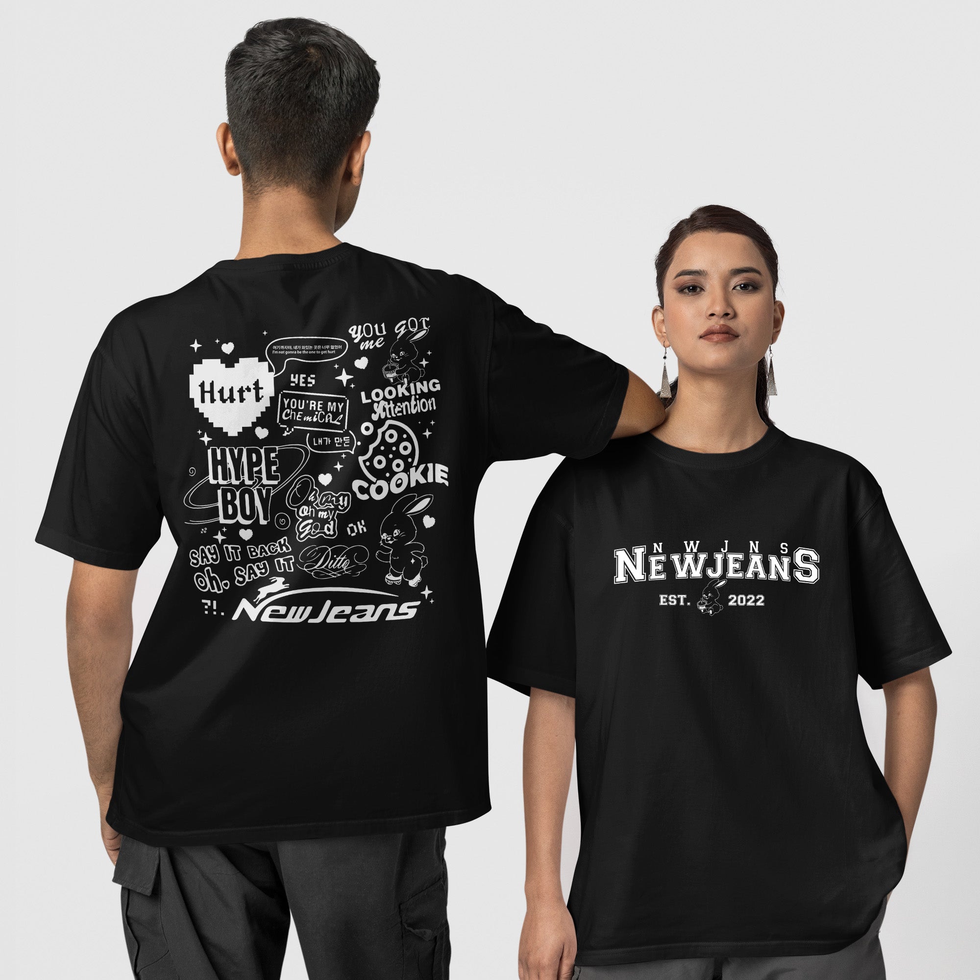 NewJeans Retro Tracklist T-Shirt - Couple 1 view, Y2K kpop concert tee