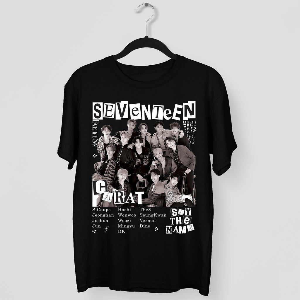 SEVENTEEN Retro T-Shirt - Main view, Y2K kpop concert tee