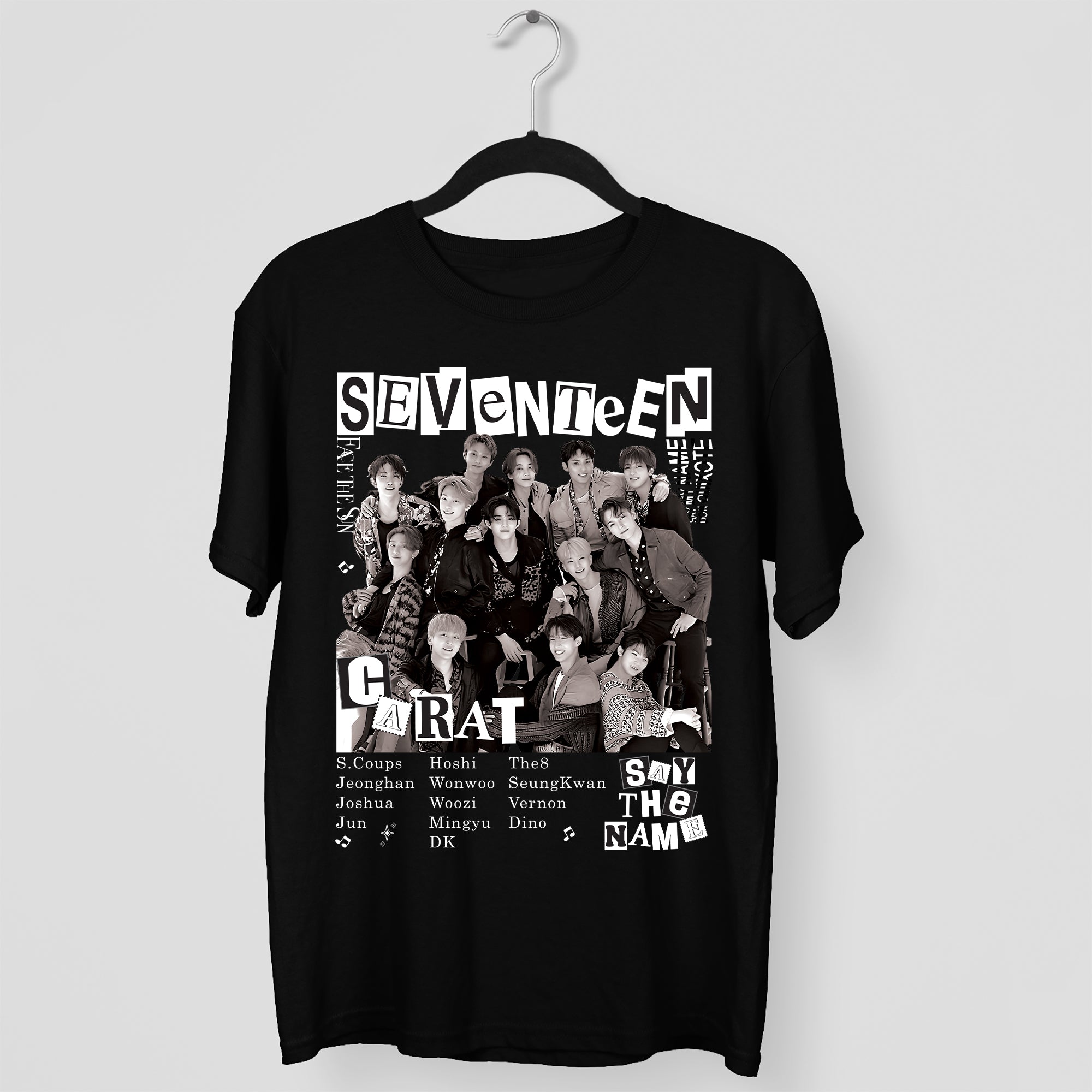 SEVENTEEN Retro T-Shirt - Main view, Y2K kpop concert tee