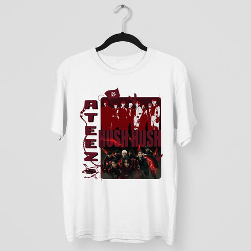 ATEEZ Hush Hush T-Shirt - Main view, Y2K kpop concert tee