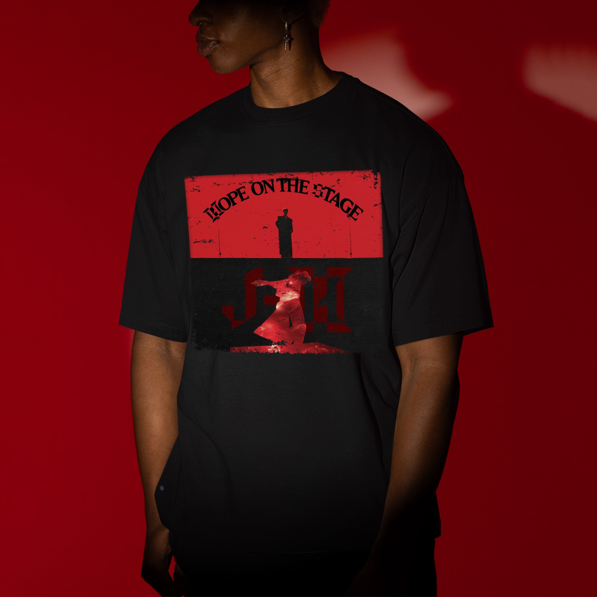 BTS J-Hope Kpop 1st Tour T-Shirt - Men view, Y2K kpop concert tee