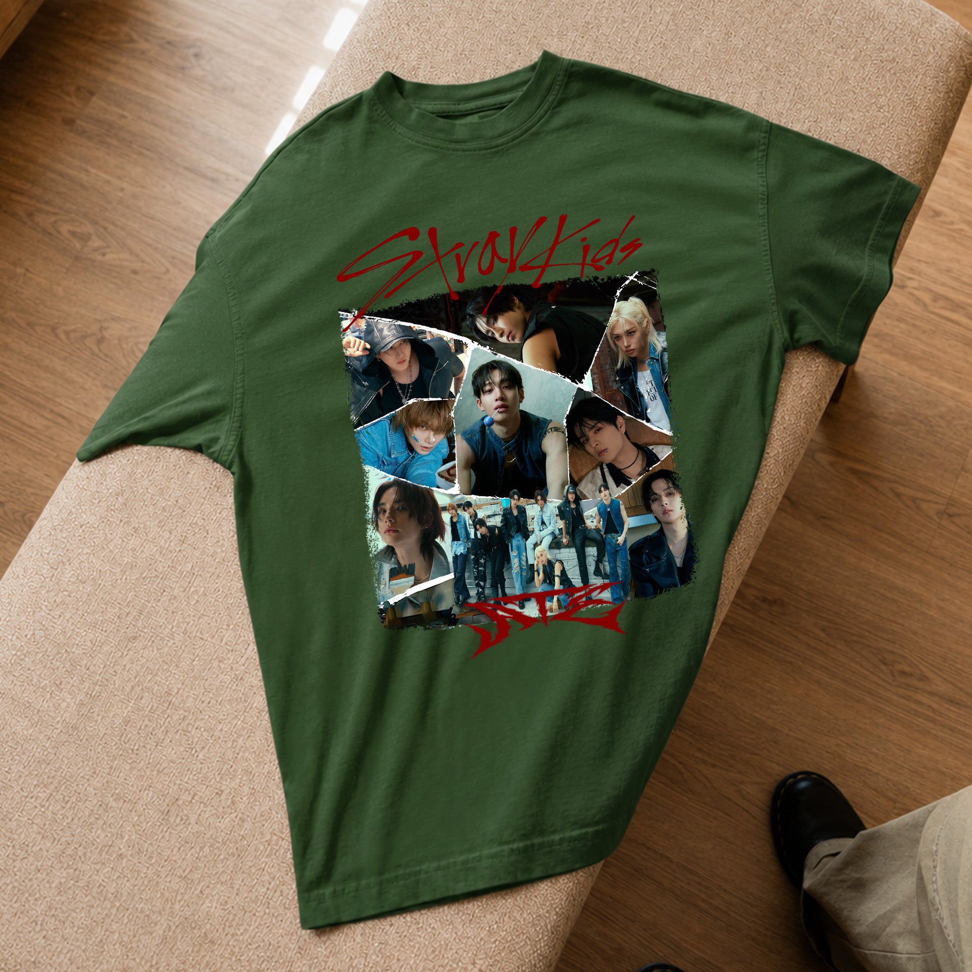 Stray Kids ATE Graphic T-Shirt - Spread view, Y2K kpop concert tee