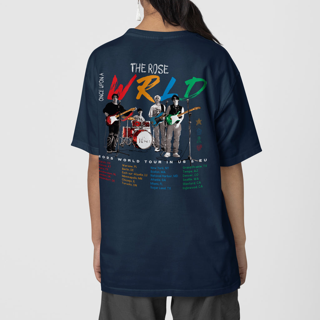 The Rose Tour 2025 T-Shirt - Back view, Y2K kpop concert tee