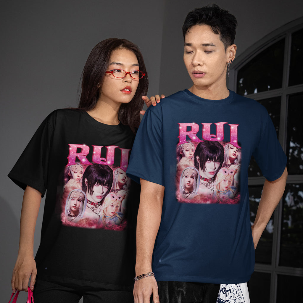 XLOV Rui T-Shirt - Couple view, Y2K kpop concert tee
