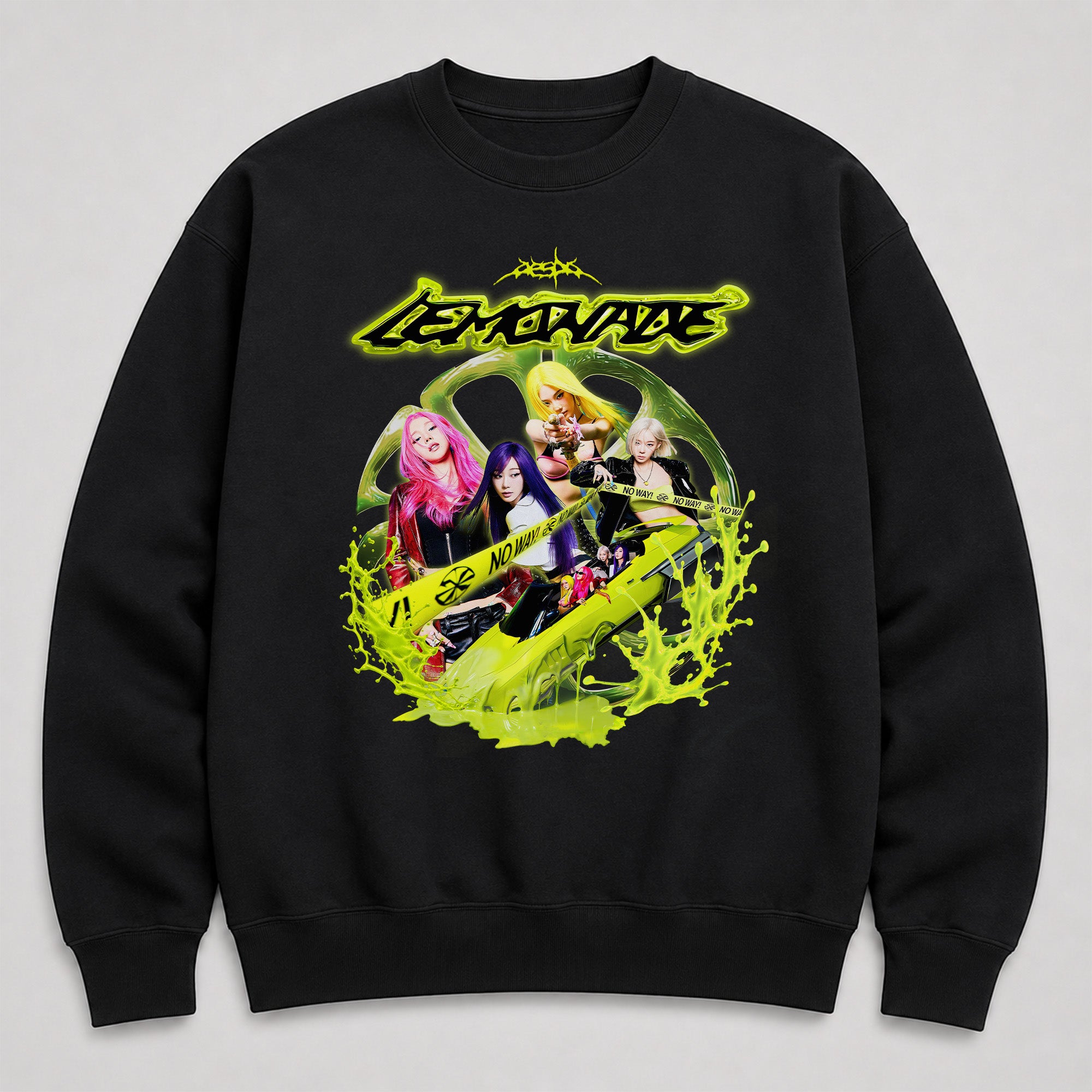 aespa Lemonade Album Sweatshirt - Main view, Y2K kpop concert sweatshirt
