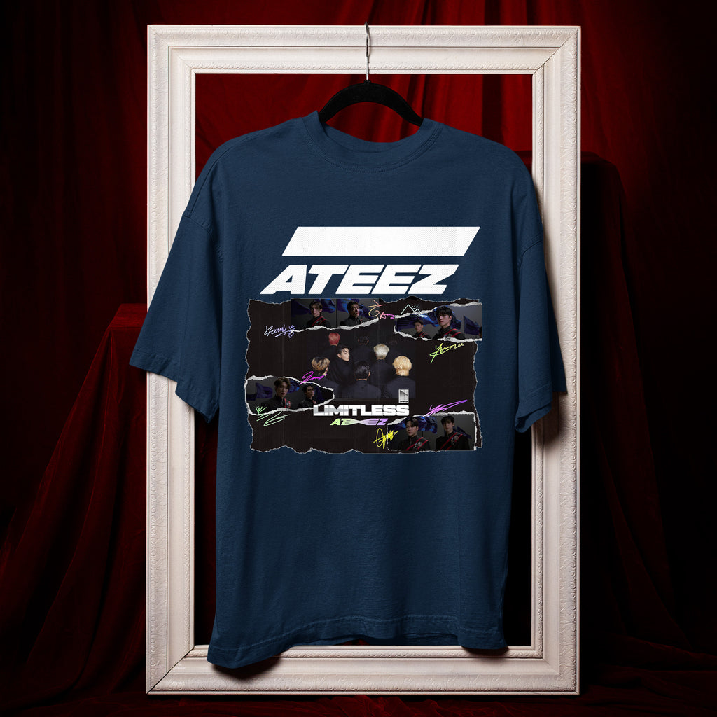 ATEEZ Limitless T-Shirt - Hang view, Y2K kpop concert tee