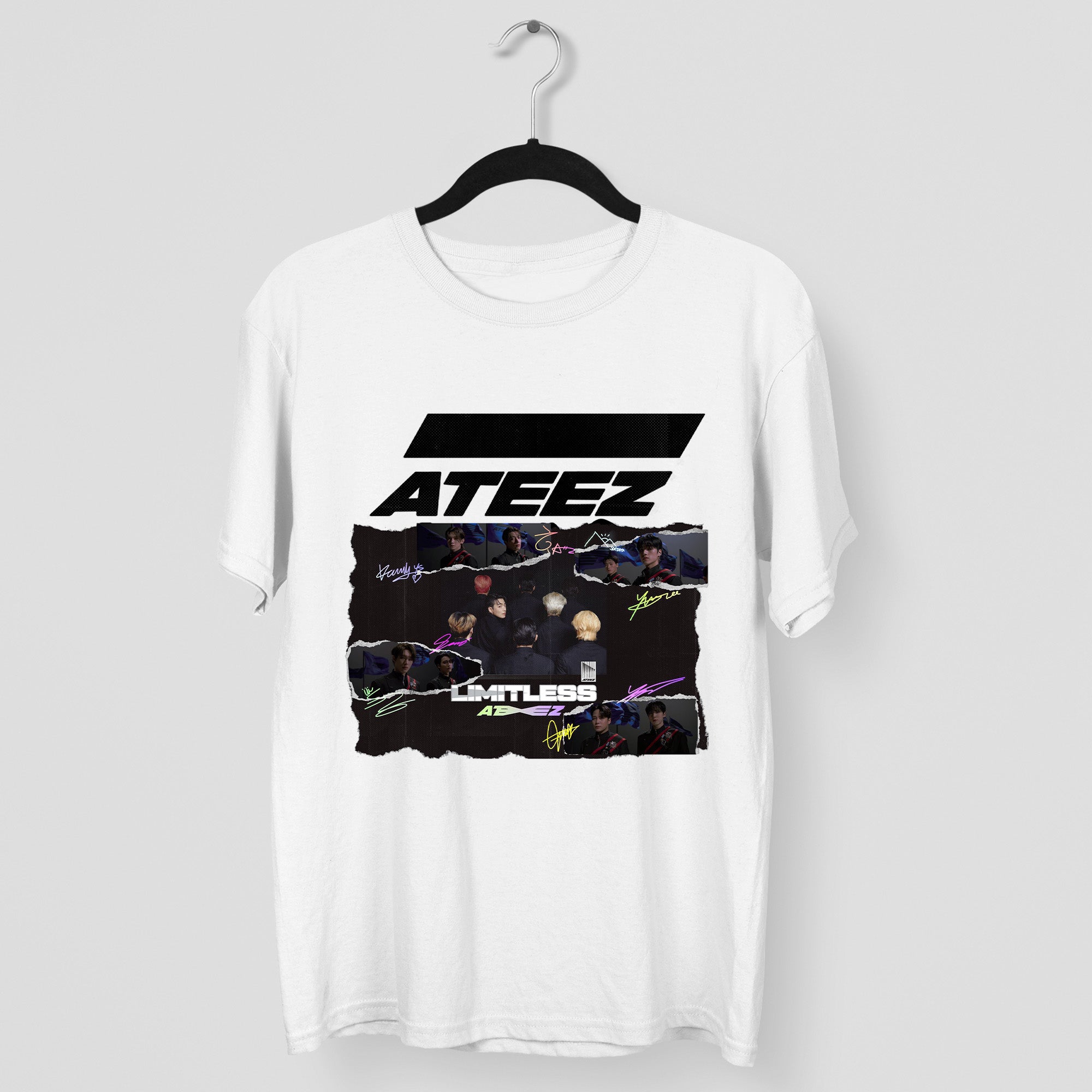 ATEEZ Limitless T-Shirt - Main view, Y2K kpop concert tee