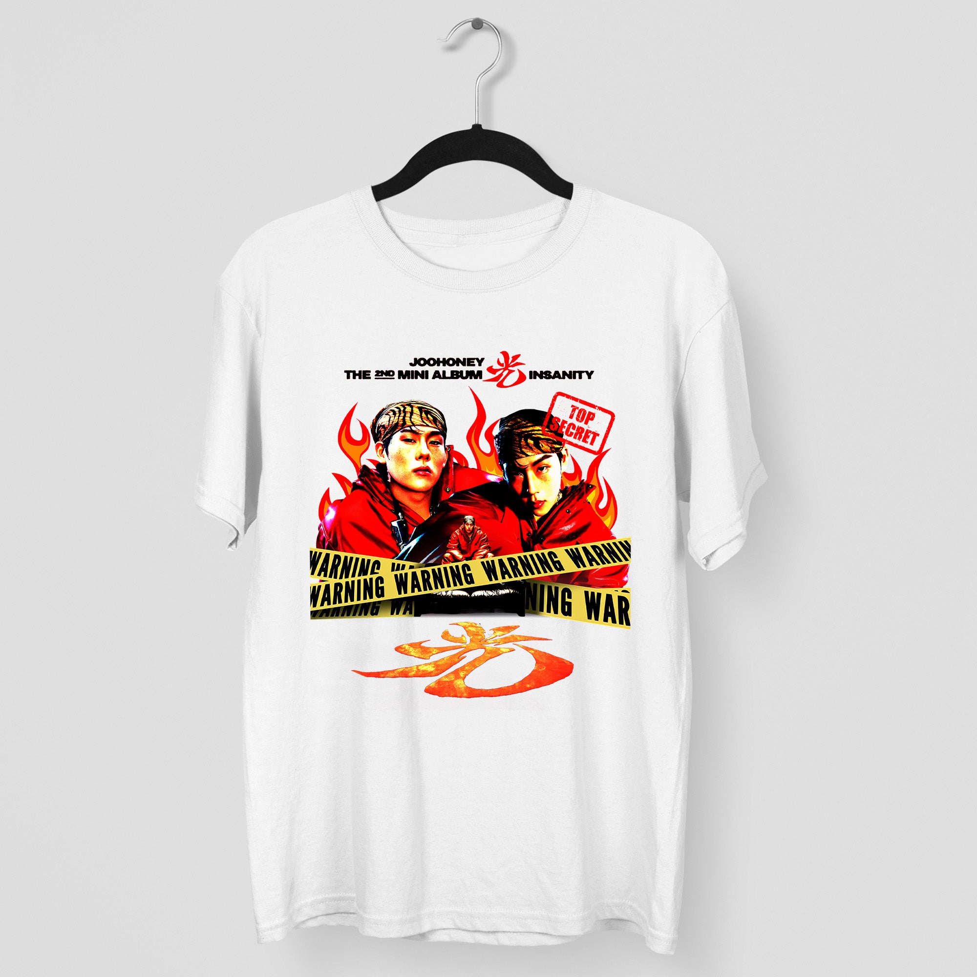 Joohoney Graphic Insanity Album T-Shirt - Main view, Y2K kpop concert tee
