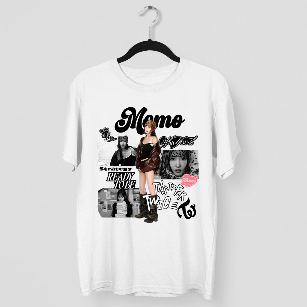 TWICE Graphic Momo T-Shirt - Main view, Y2K kpop concert tee