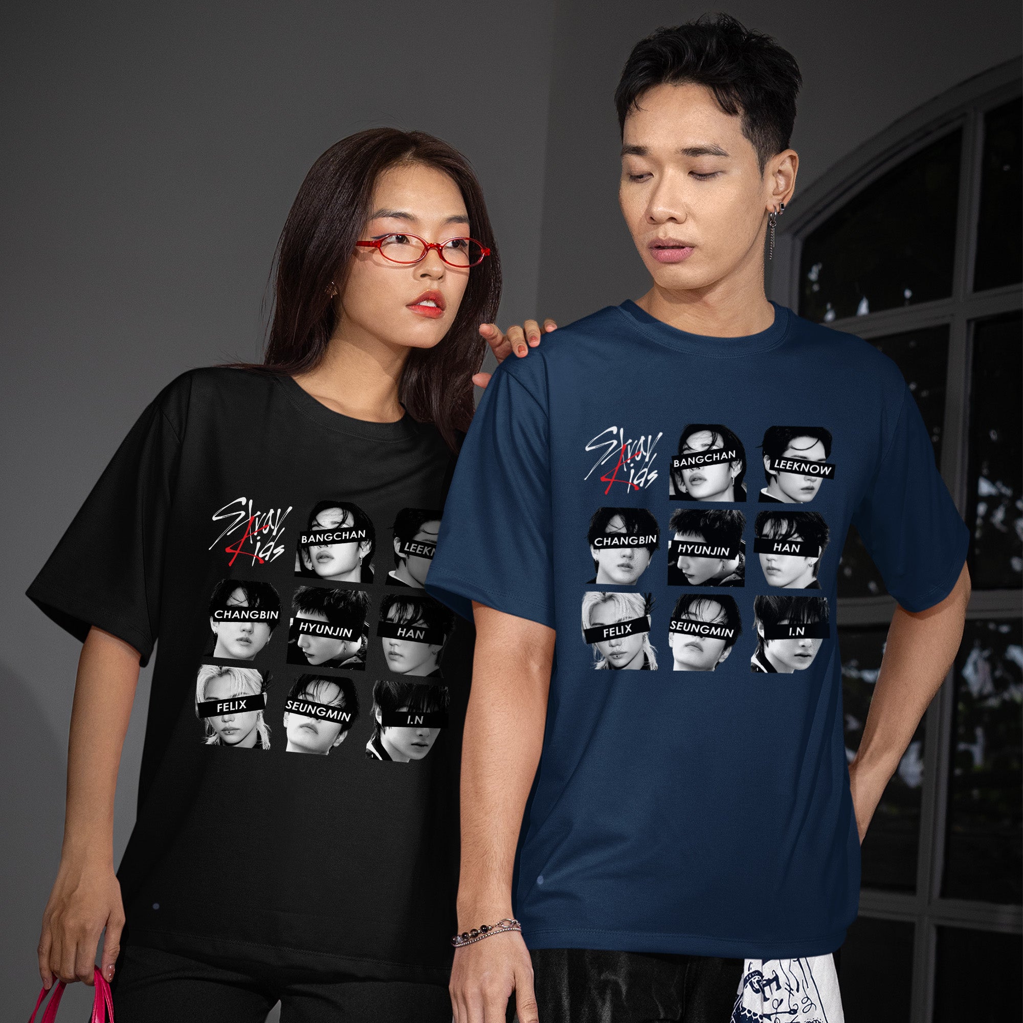 Stray Kids Graphic Member So Cool T-Shirt - Couple view, Y2K kpop concert tee