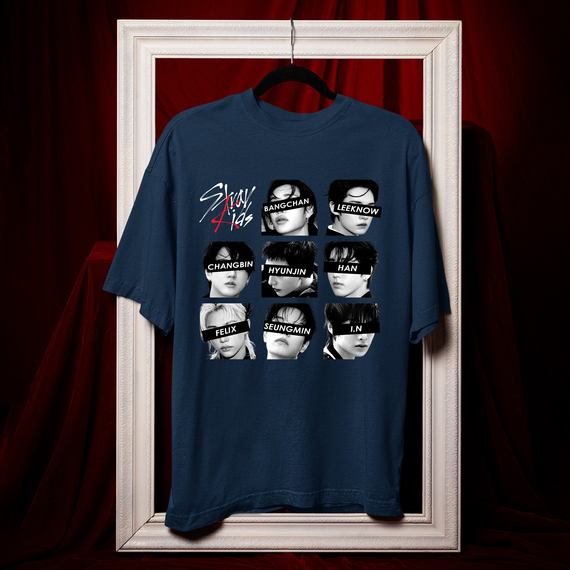 Stray Kids Graphic Member So Cool T-Shirt - Hang view, Y2K kpop concert tee