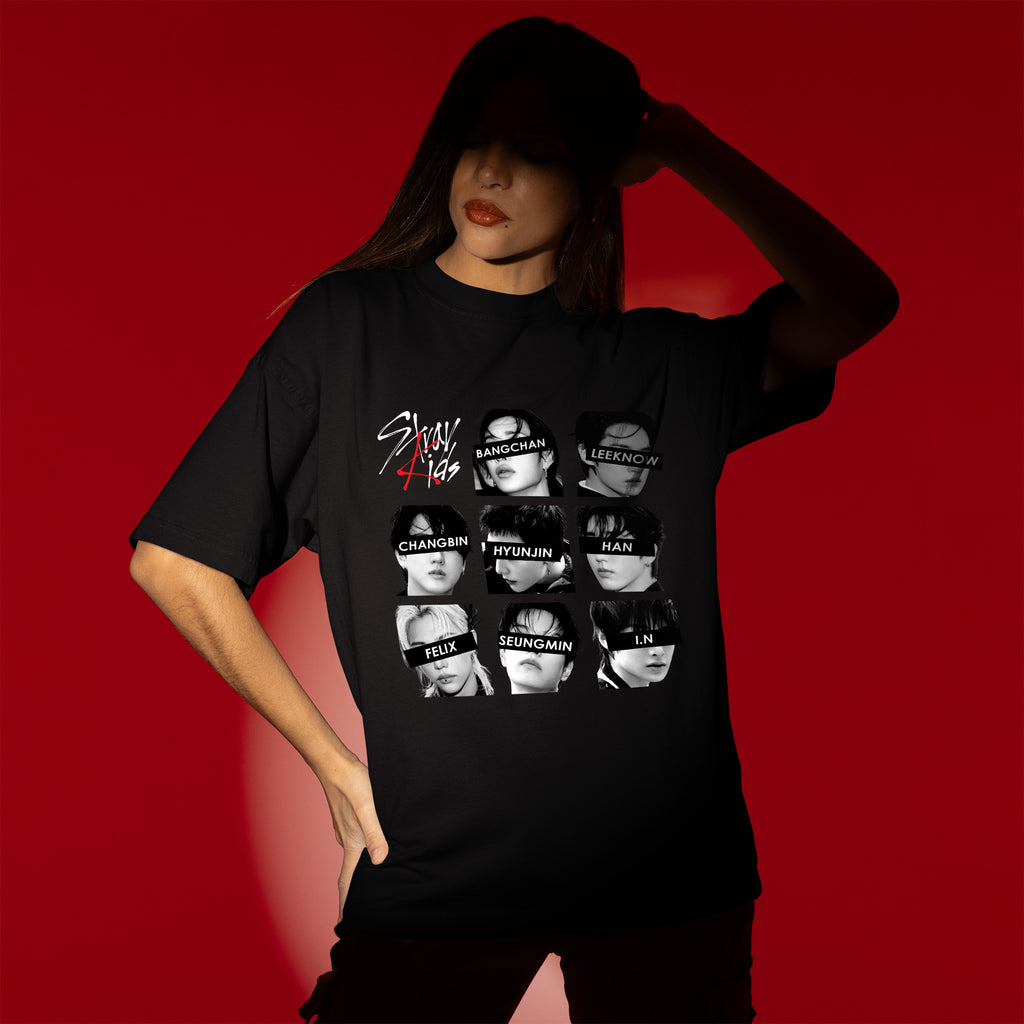 Stray Kids Graphic Member So Cool T-Shirt - Women view, Y2K kpop concert tee