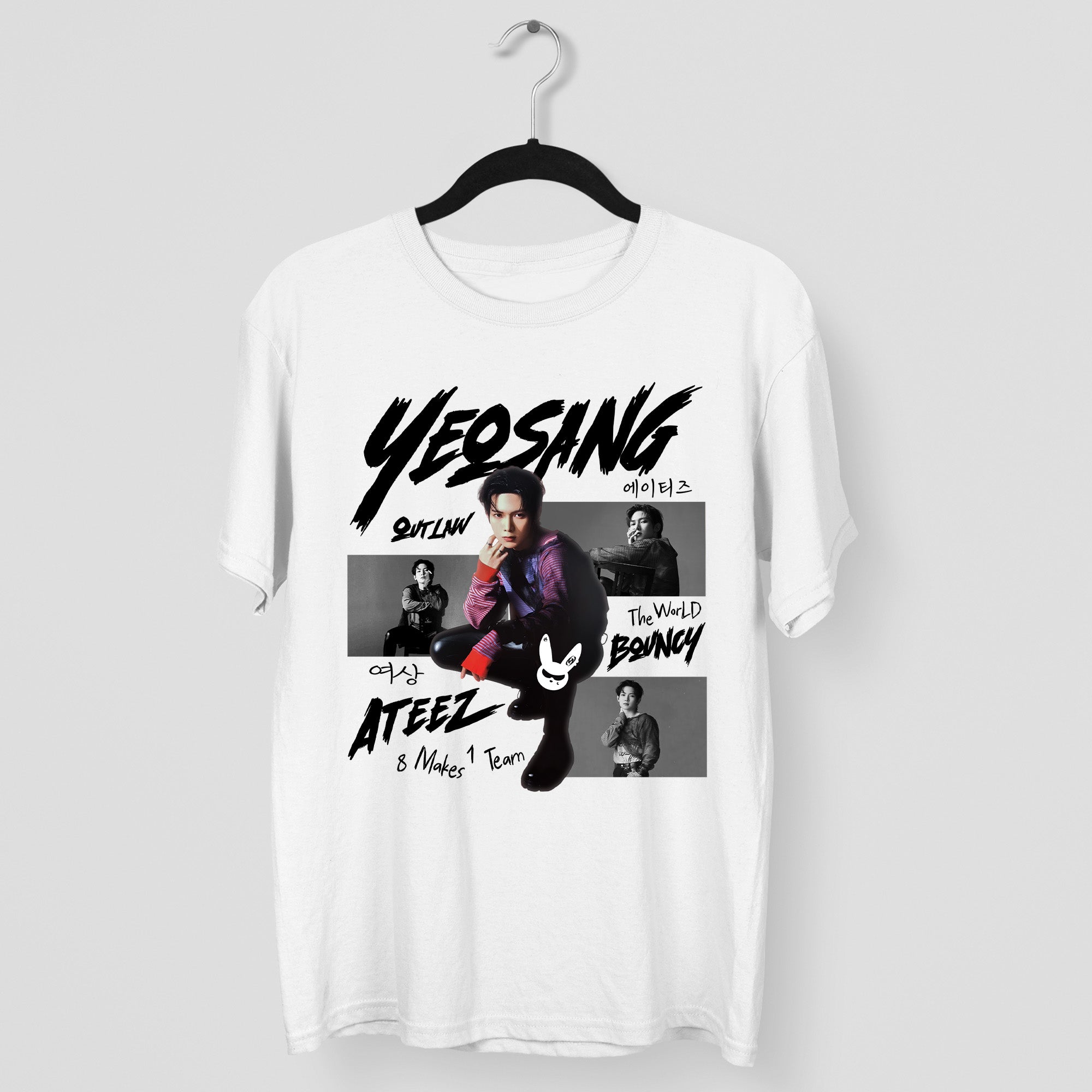 ATEEZ Graphic Yeosang Member T-Shirt - Main view, Y2K kpop concert tee