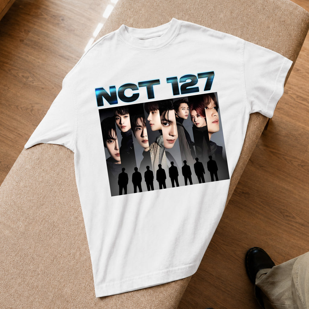 NCT 127 Idol Kpop T-Shirt - Spread view, Y2K kpop concert tee