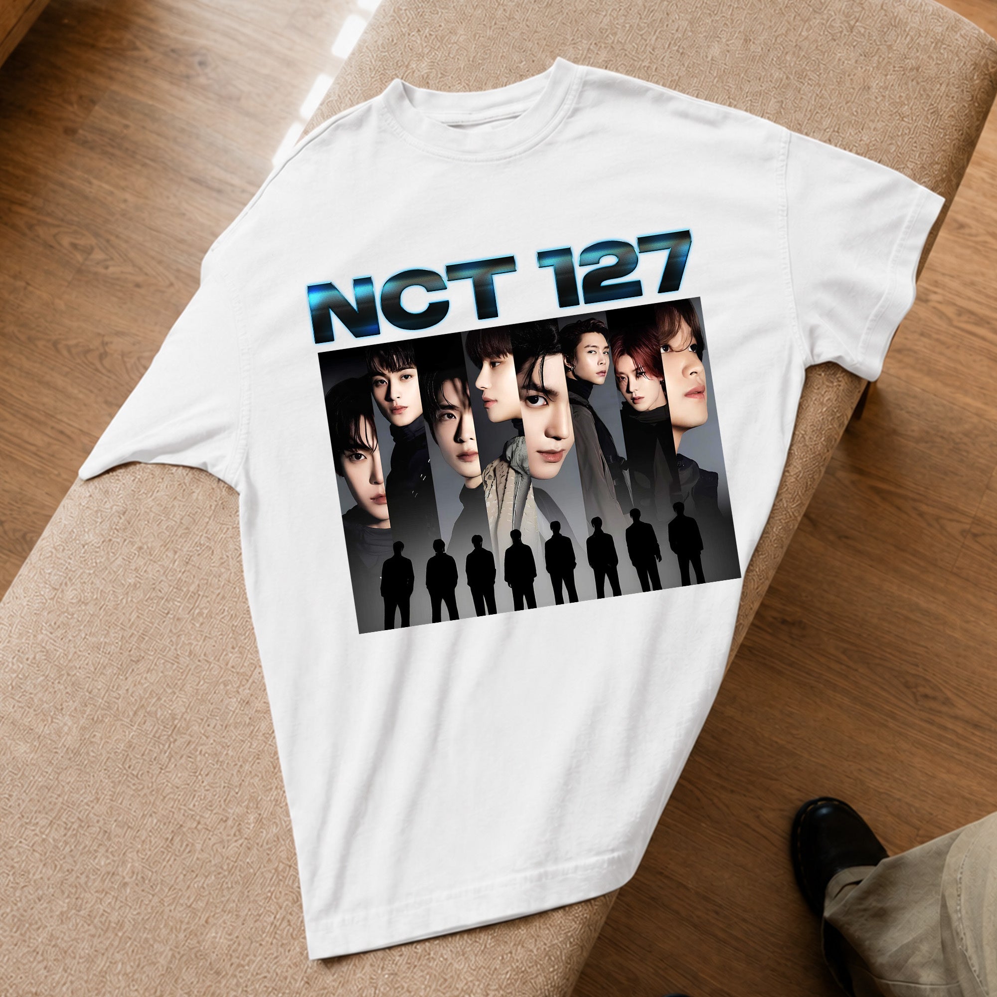NCT 127 Idol Kpop T-Shirt - Spread view, Y2K kpop concert tee