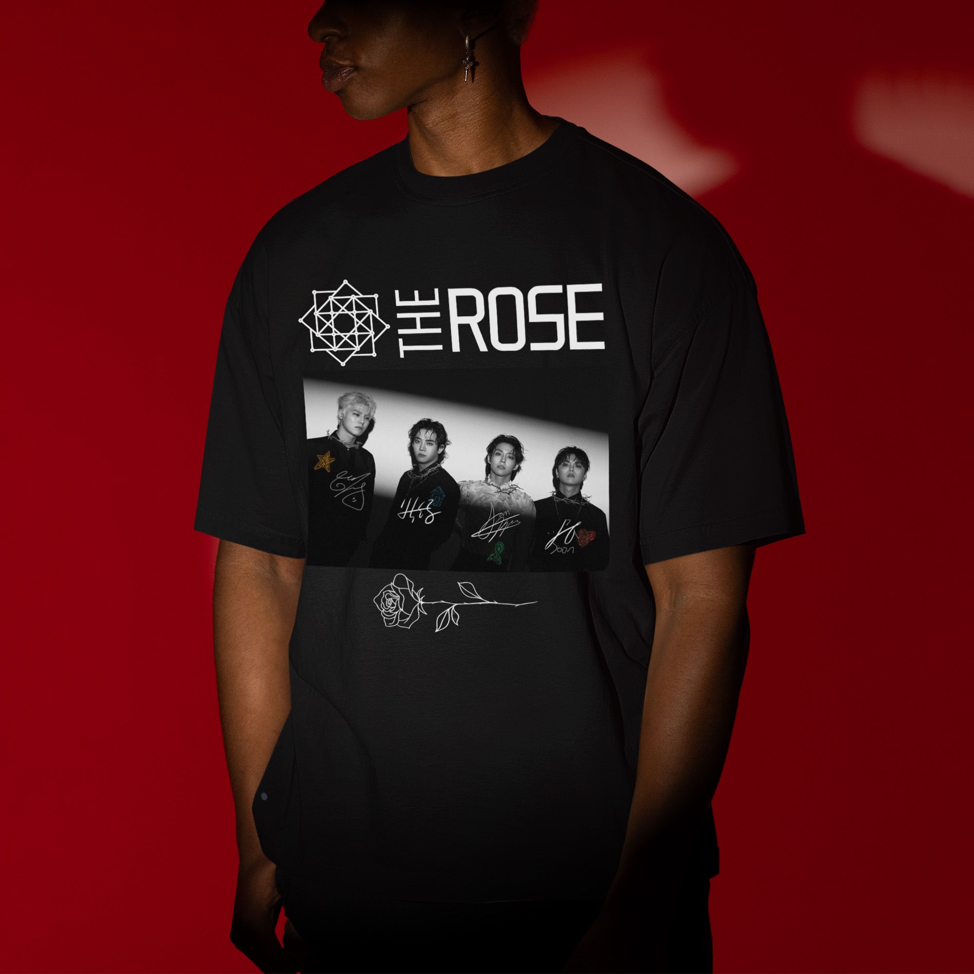 The Rose Signature T-Shirt - Men view, Y2K kpop concert tee