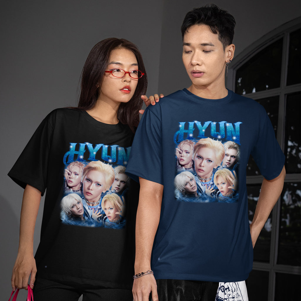 XLOV Hyun T-Shirt - Couple view, Y2K kpop concert tee