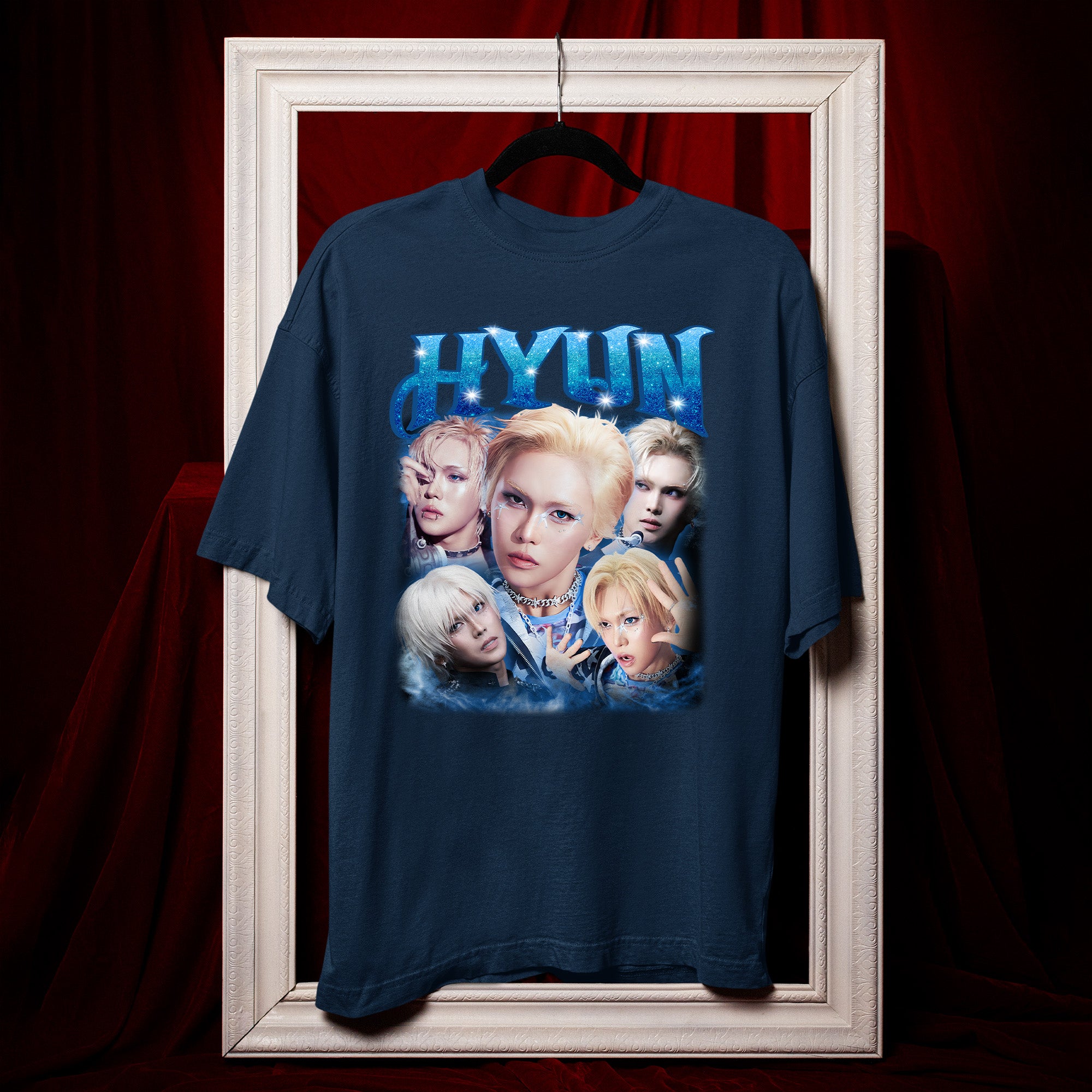 XLOV Hyun T-Shirt - Hang view, Y2K kpop concert tee